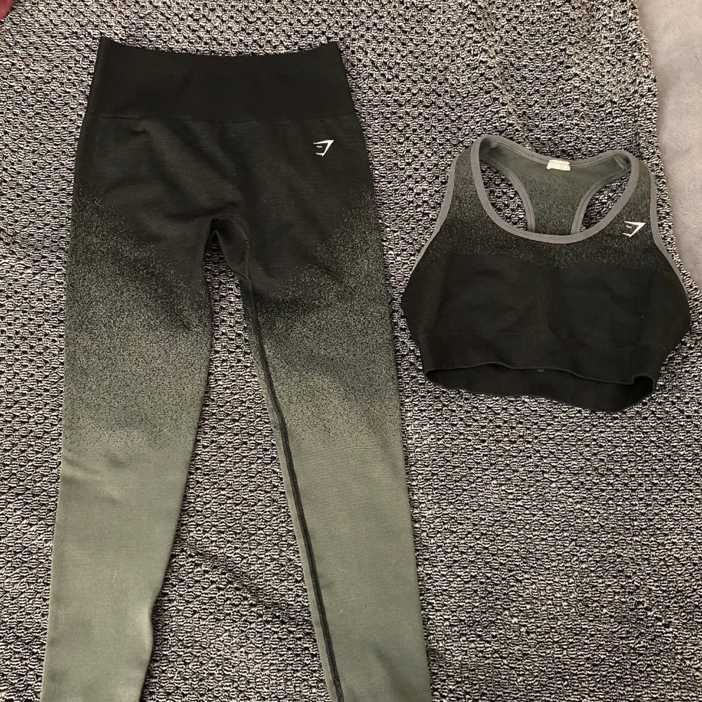 Gymshark Adapt Ombre Seamless Sports Bra - Black/Grey